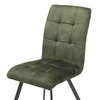 Chaise - Lot de 2 chaises repas 45x62x89 cm en tissu vert - RIBOLT photo 2