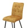 Tabouret de bar - Lot de 2 chaises de bar H65 cm en tissu jaune - RIBOLT photo 2