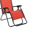 Fauteuil de jardin - Lot de 2 fauteuils relax en textilène rouge -PARALIA photo 2