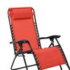 Fauteuil de jardin - Lot de 2 fauteuils relax en textilène rouge -PARALIA photo 3