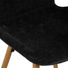 Chaise - Lot de 2 chaises repas 46x53x84 cm en tissu noir - KRISTEN photo 5