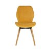 Chaise - Lot de 2 chaises repas 46x53x84 cm en tissu jaune - KRISTEN photo 2