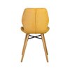 Chaise - Lot de 2 chaises repas 46x53x84 cm en tissu jaune - KRISTEN photo 3