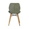 Chaise - Lot de 2 chaises repas 46x53x84 cm en tissu vert foncé - KRISTEN photo 2