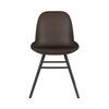 Chaise - Chaise repas 49x55x81,5 cm marron foncé et pied noir - KUIP photo 2