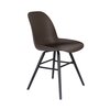 Chaise - Chaise repas 49x55x81,5 cm marron foncé et pied noir - KUIP photo 3
