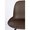 Chaise - Chaise repas 49x55x81,5 cm marron foncé et pied noir - KUIP photo 5