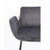 Tabouret de bar - Chaise de bar 54x57x91,5 cm en velours gris foncé - BRIT photo 5