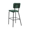 Tabouret de bar - Lot de 2 chaises de bar 45x54x110 cm en velours vert et métal noir photo 4