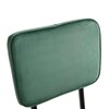 Tabouret de bar - Lot de 2 chaises de bar 45x54x110 cm en velours vert et métal noir photo 5