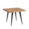 Table basse - Table basse carrée 50x50x40 cm en bois de sheesham naturel et noir photo 2