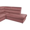 Canapé - Canapé d'angle à droite fixe en tissu velours rose poudré - KOLN photo 3