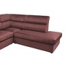 Canapé - Canapé d'angle à droite fixe en tissu velours rose - KOLN photo 3