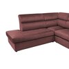 Canapé - Canapé d'angle à gauche fixe en tissu velours rose - KOLN photo 3