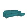 Canapé d'angle - Canapé d'angle à droite fixe en velours bleu turquoise - LORD photo 2