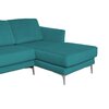 Canapé d'angle - Canapé d'angle à droite fixe en velours bleu turquoise - LORD photo 3