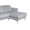 Canapé - Canapé d'angle à droite fixe en velours gris clair - LORD photo 3