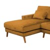 Canapé d'angle - Canapé d'angle à gauche en tissu velours moutarde - ALTA photo 2