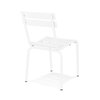 Chaise de jardin - Chaise de jardin empilable 56,5x47x81,5 cm en métal blanc photo 3