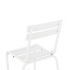 Chaise de jardin - Chaise de jardin empilable 56,5x47x81,5 cm en métal blanc photo 5