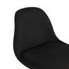 Tabouret de bar - Chaise de bar 41x41x87 cm en tissu noir et pied noir - CIRCOS photo 4