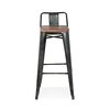 Tabouret de bar - Chaise de bar industrielle 43x43x94 cm en métal gris - ARTY photo 2