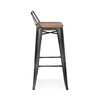 Tabouret de bar - Chaise de bar industrielle 43x43x94 cm en métal gris - ARTY photo 3