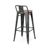 Tabouret de bar - Chaise de bar industrielle 43x43x94 cm en métal gris - ARTY photo 4