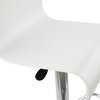 Tabouret de bar - Chaise de bar réglable 46x45x107 cm en bois blanc et pied chromé photo 4