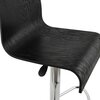 Tabouret de bar - Chaise de bar 46x45x107 cm en bois noir et métal chromé photo 4