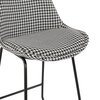 Tabouret de bar - Chaise de bar 55x48x109 cm en tissu noir et blanc - LAYNA photo 4