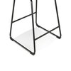 Tabouret de bar - Chaise de bar 55x48x109 cm en tissu noir et blanc - LAYNA photo 5