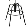 Tabouret de bar - Lot de 2 chaises de bar industrielles 45,5x41x93/105 cm noir et marron photo 2