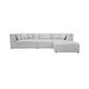 Canapé d'angle - Canapé d'angle à droite 326 cm en velours côtelé gris clair - PENNY photo 2