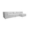 Canapé d'angle - Canapé d'angle à droite 326 cm en velours côtelé gris clair - PENNY photo 3