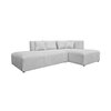 Canapé d'angle - Canapé d'angle à droite 270 cm en velours côtelé gris clair - PENNY photo 3