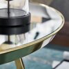 Table basse - Table basse ronde 76x76x41 cm plateau miroir et acier doré photo 4