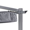 Abris, garages et serres - Pergola en aluminium 3x4 m tissu imperméable coloris gris photo 3