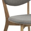 Chaise - Lot de 2 chaises 46,5x53x80,5 cm en tissu gris clair et chêne photo 3