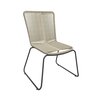Chaise de jardin - Lot de 6 chaises de jardin en polypropylène beige et métal photo 2