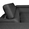 Canapé convertible - Canapé d'angle à droite convertible 5 places en tissu gris - SOLIL photo 9