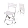 Chaise de jardin - Lot de 4 chaises de jardin pliables 41,5x40x79 cm en plastique blanc photo 2