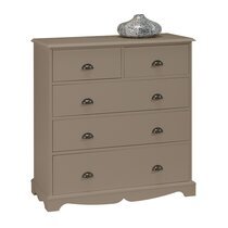 Commode 5 Tiroirs Taupe
