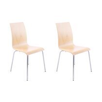 Lot de 2 chaises design 41x48x88cm CLASSICO - crème