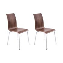 Lot de 2 chaises design 41x48x88cm CLASSICO - marron
