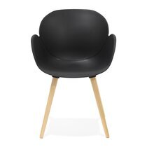 Chaise coque plastique noir - NOVAK