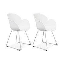 Lot de 2 fauteuils design blanc - TAVAK