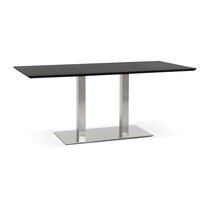 Table à manger design 180 cm en bois noir et métal - LOTUS