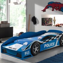 Lit voiture de police 70x140 cm bleu - CARINO