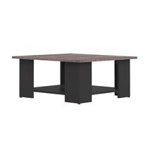Table basse 67x67x31 cm noir et plateau béton - MODERN